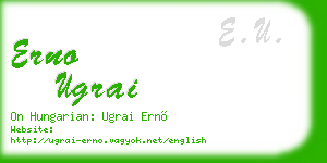 erno ugrai business card